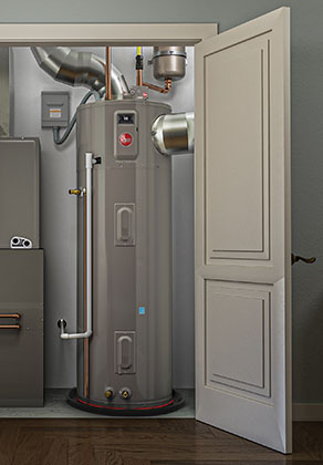 Rheem ProTerra heat pump electric water heater installation Binghamton NY